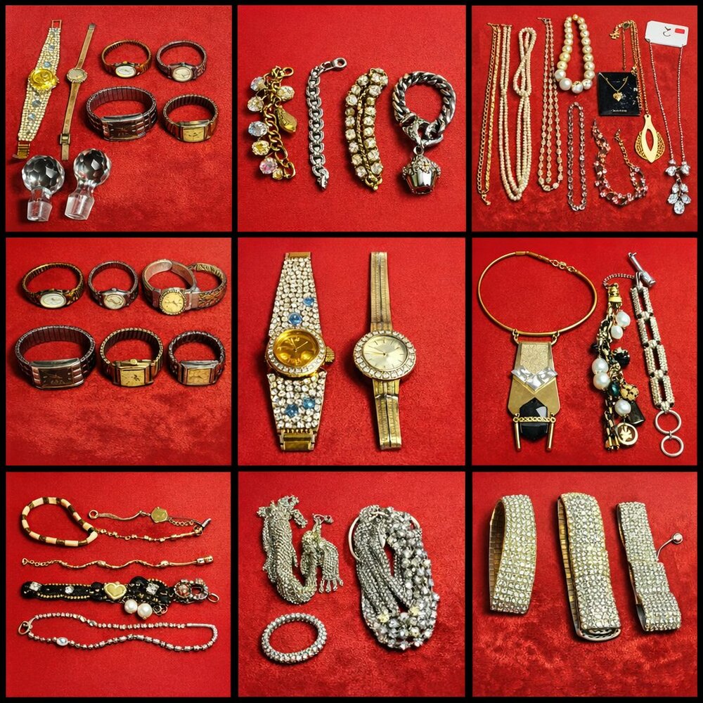 Large Jewelry Collection Statement Necklaces Brac… - image 1